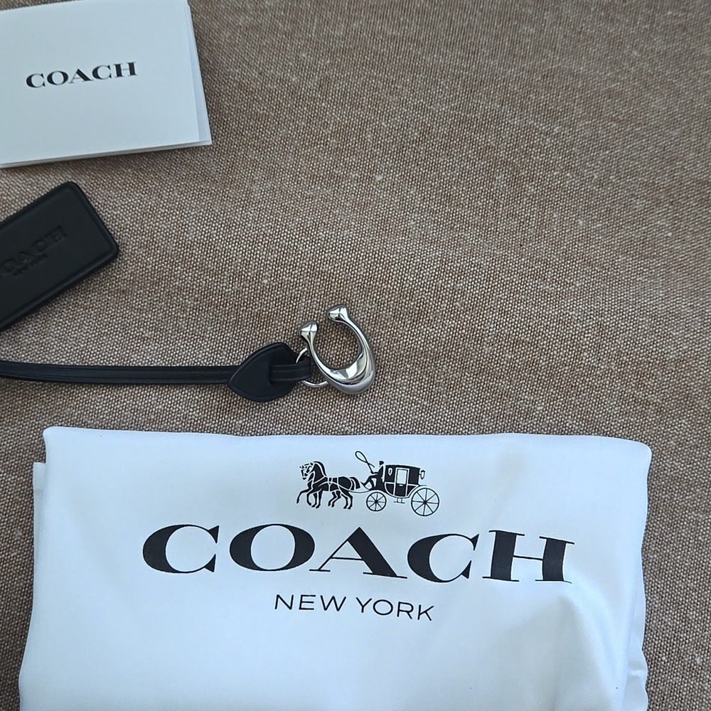 Coach Gray and Black Canvas Shoulder Bag - Picture 4 of 4